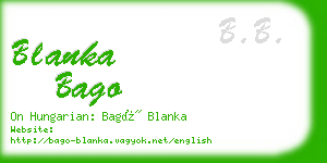 blanka bago business card